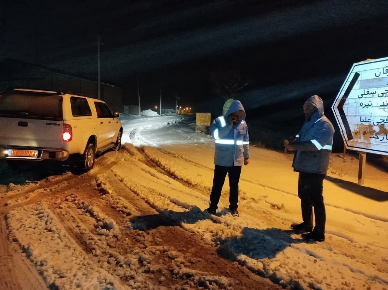 بازدید فرماندار از آخرین وضعیت بازگشایی محورها