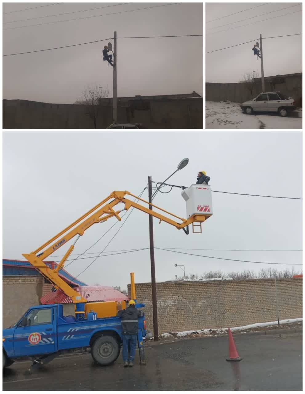 مرتفع نمودن مشکل روشنایی معابر روستای اسفندان