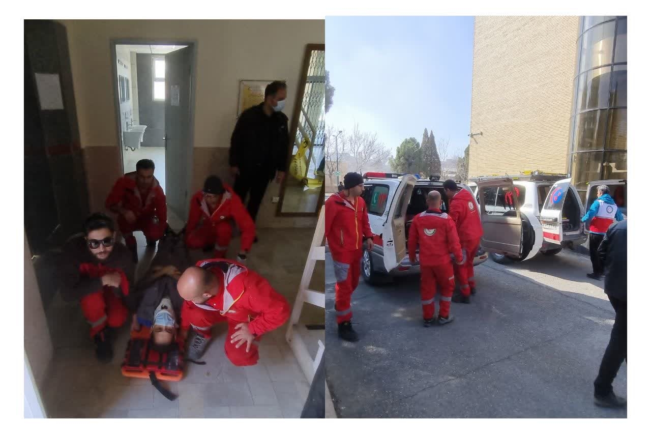 برگزاری رزمایش واکنش سریع در مقابله  با حوادث در اداره کل زیرساخت با هماهنگی و حضور کارشناسان اداره کل پدافند غیرعامل