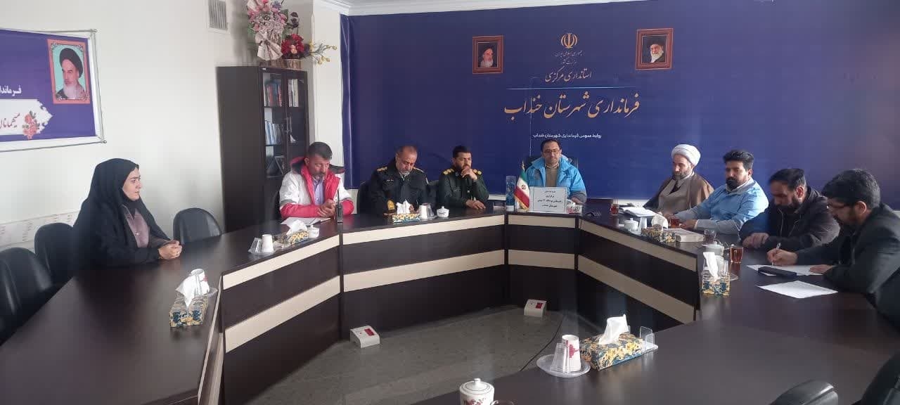 جلسه هماهنگی راهپیمایی 22 بهمن شهرستان خنداب