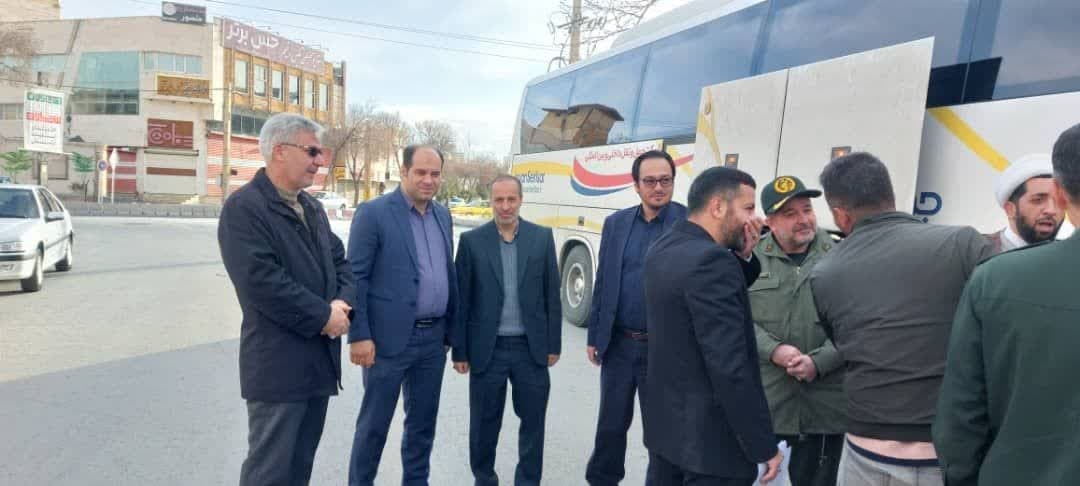 آئین بدرقه کاروان راهیان نور دانشجویی در شهرستان خمین برگزار شد