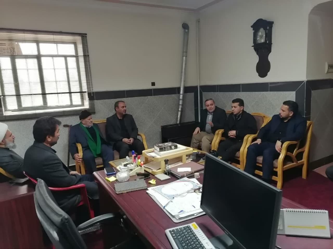 دیدار نوروزی سرپرست فرمانداری شهرستان زرندیه با امام جمعه بخش زاویه