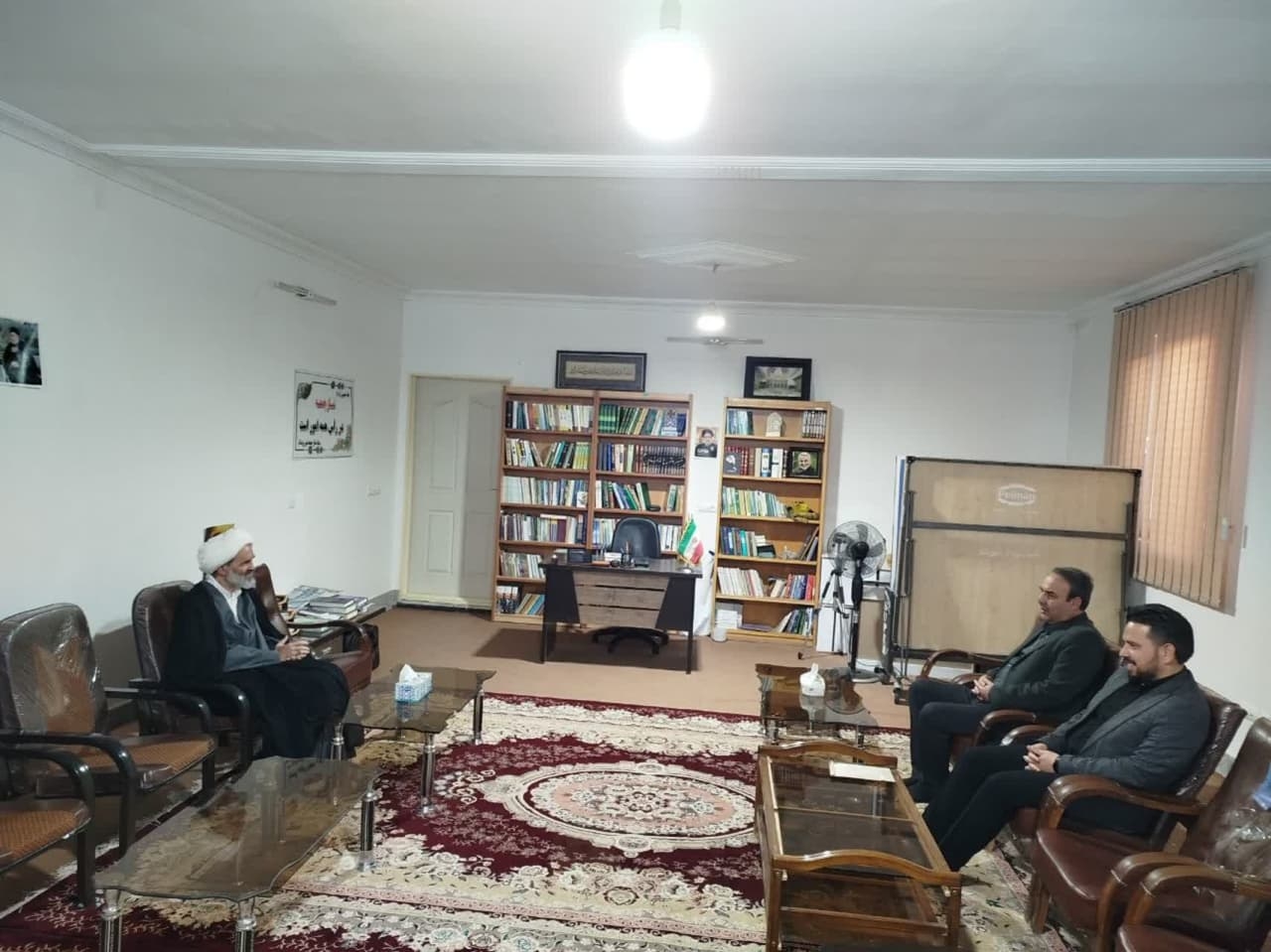 دیدار نوروزی سرپرست فرمانداری شهرستان زرندیه با امام جمعه معزز شهر پرندک