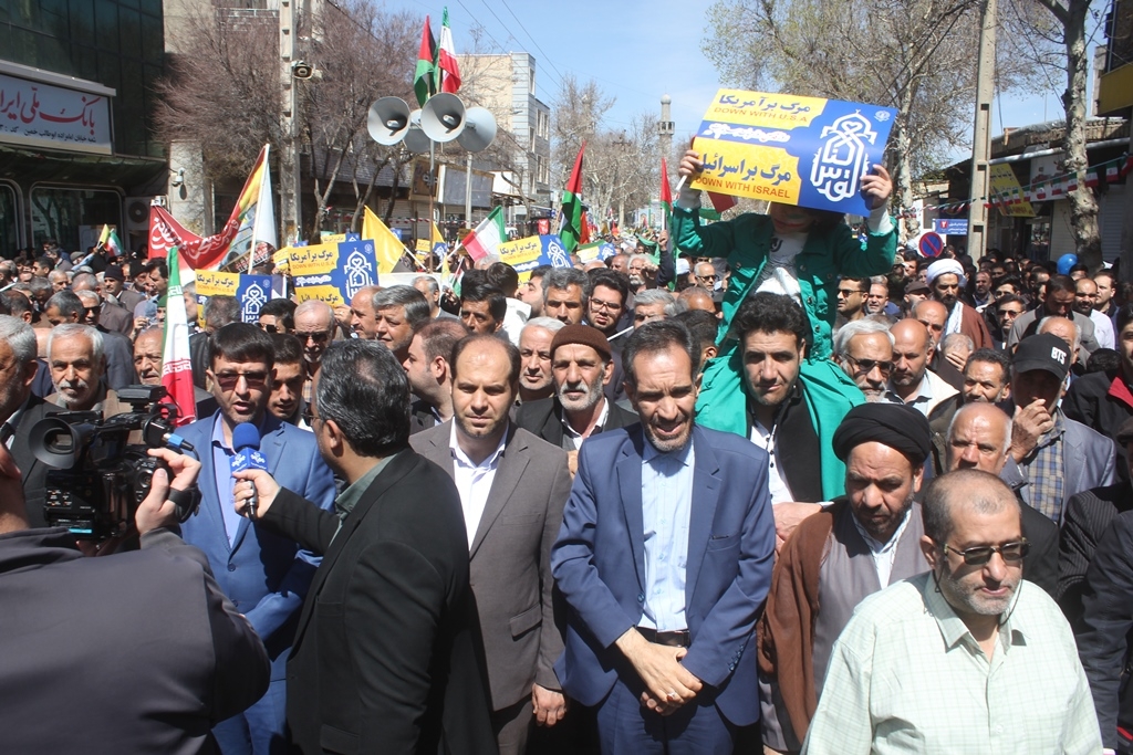 راهپیمایی روز جهانی قدس 1404 در خمین برگزار شد