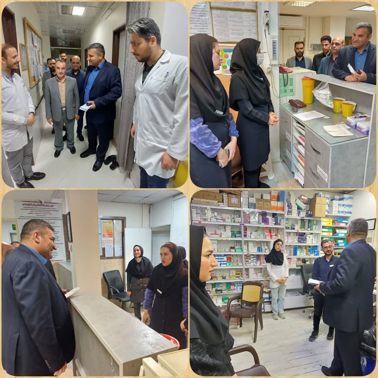 بازدید فرماندار از بخشهای بیمارستان امام علی(ع) و عرض تبریک به مناسبت سال نو