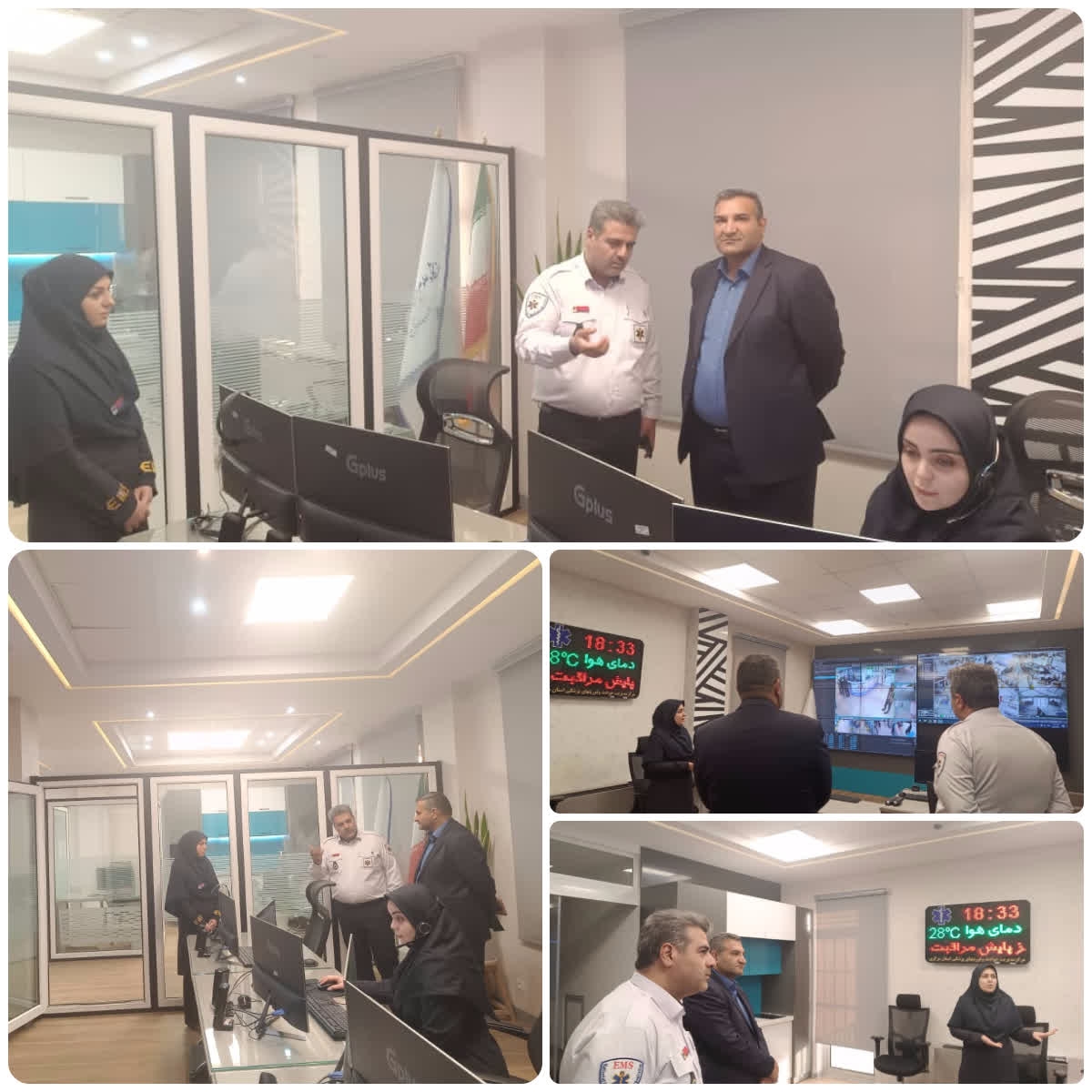 حضور دکتر مددی فرماندار شهرستان کمیجان با هدف بازدید و نیز عرض خدا قوت و تبریک سال جدید و نیز پیگیری راه اندازی هر چه سریعتر اورژانس جاده ای اسفندان در مرکز اورژانس استان