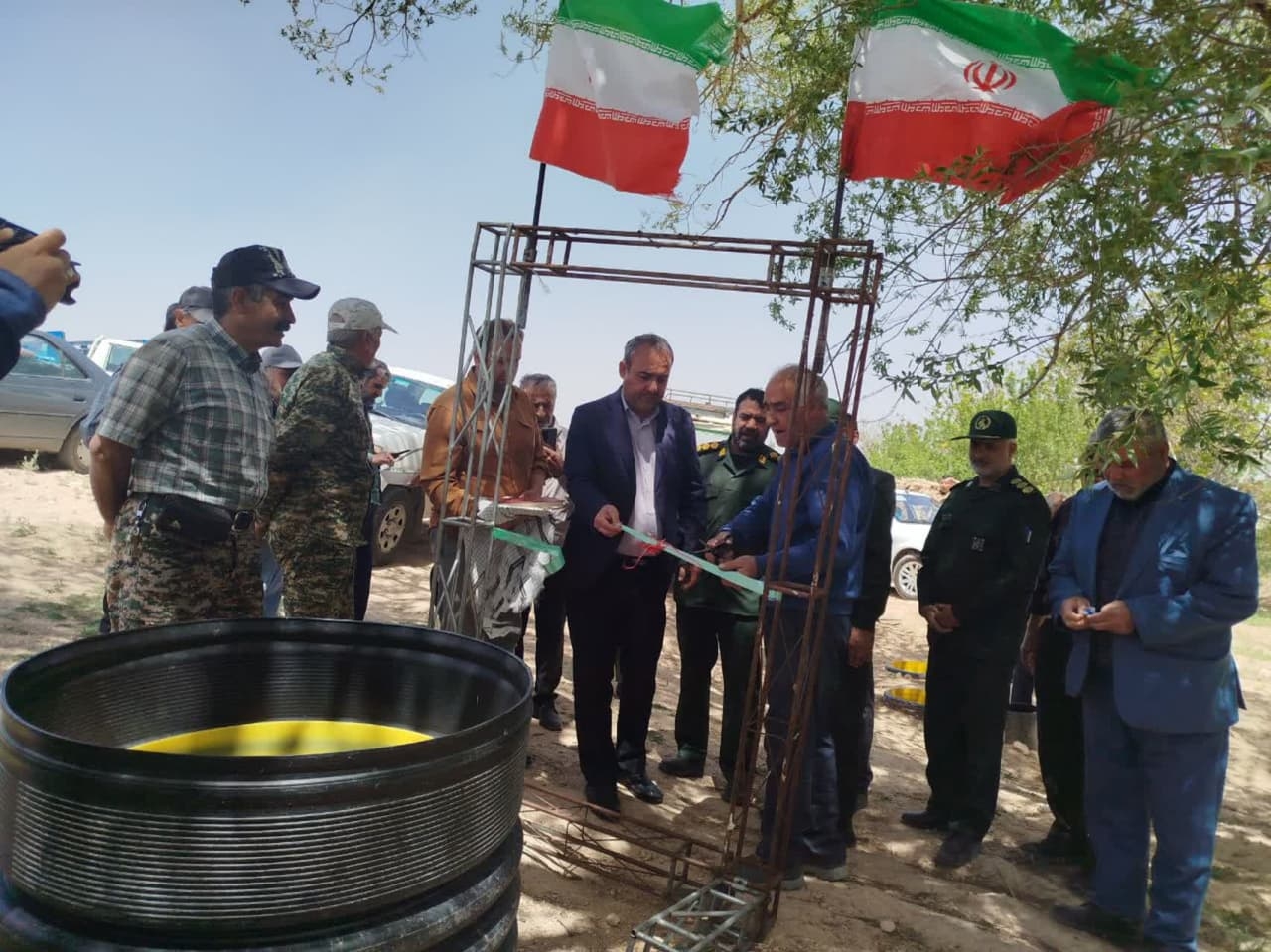 افتتاح  پروژه لوله گذاری انتقال آب کشاورزی روستای دوزج