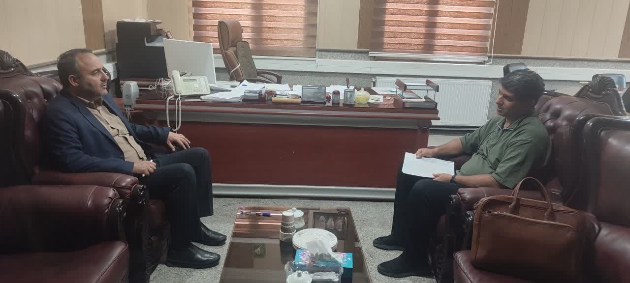 دیدار  با یکی از صاحبان صنایع شهرستان