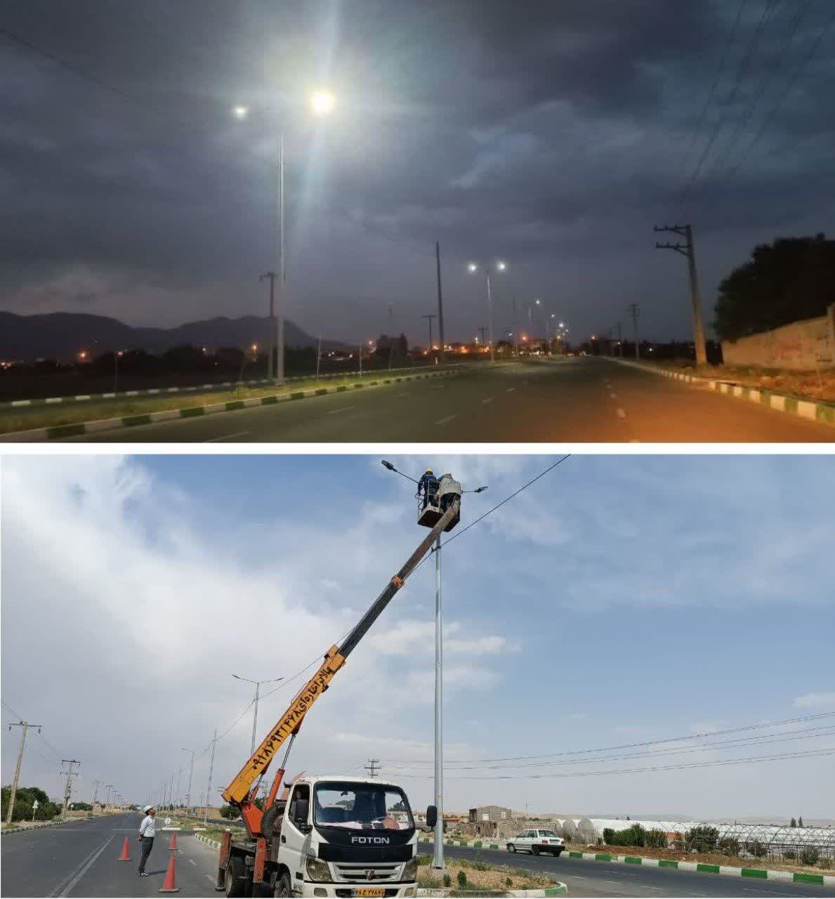 🔻بهره‌برداری از پروژه روشنایی بلوار خروجی کمیجان به سمت میلاجرد