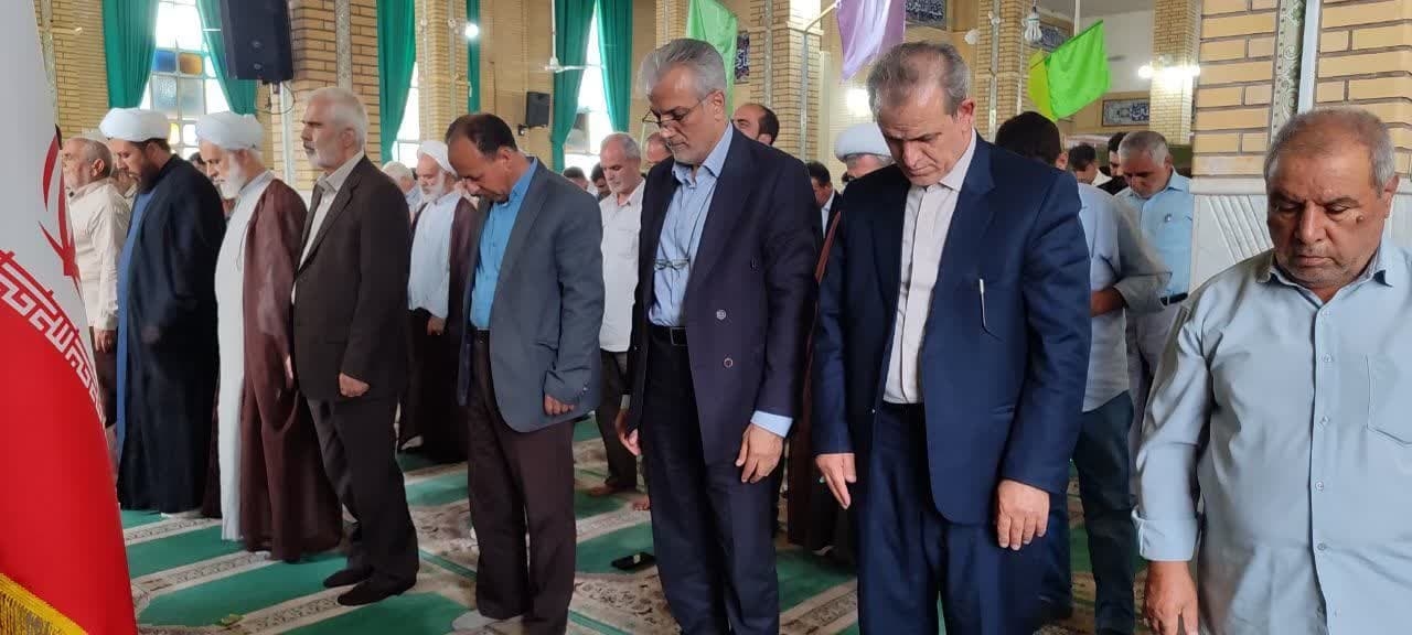 حضور دکتر احمدی در نماز جمعه و راهپیمایی ضدصهیونیستی زرندیه