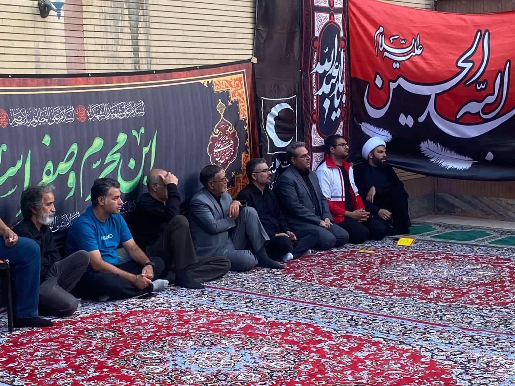 حضور مسئولین شهرستان در مراسم سوگواری هیئت حضرت علی‌اکبر(ع) هلال‌احمر شهرستان محلات