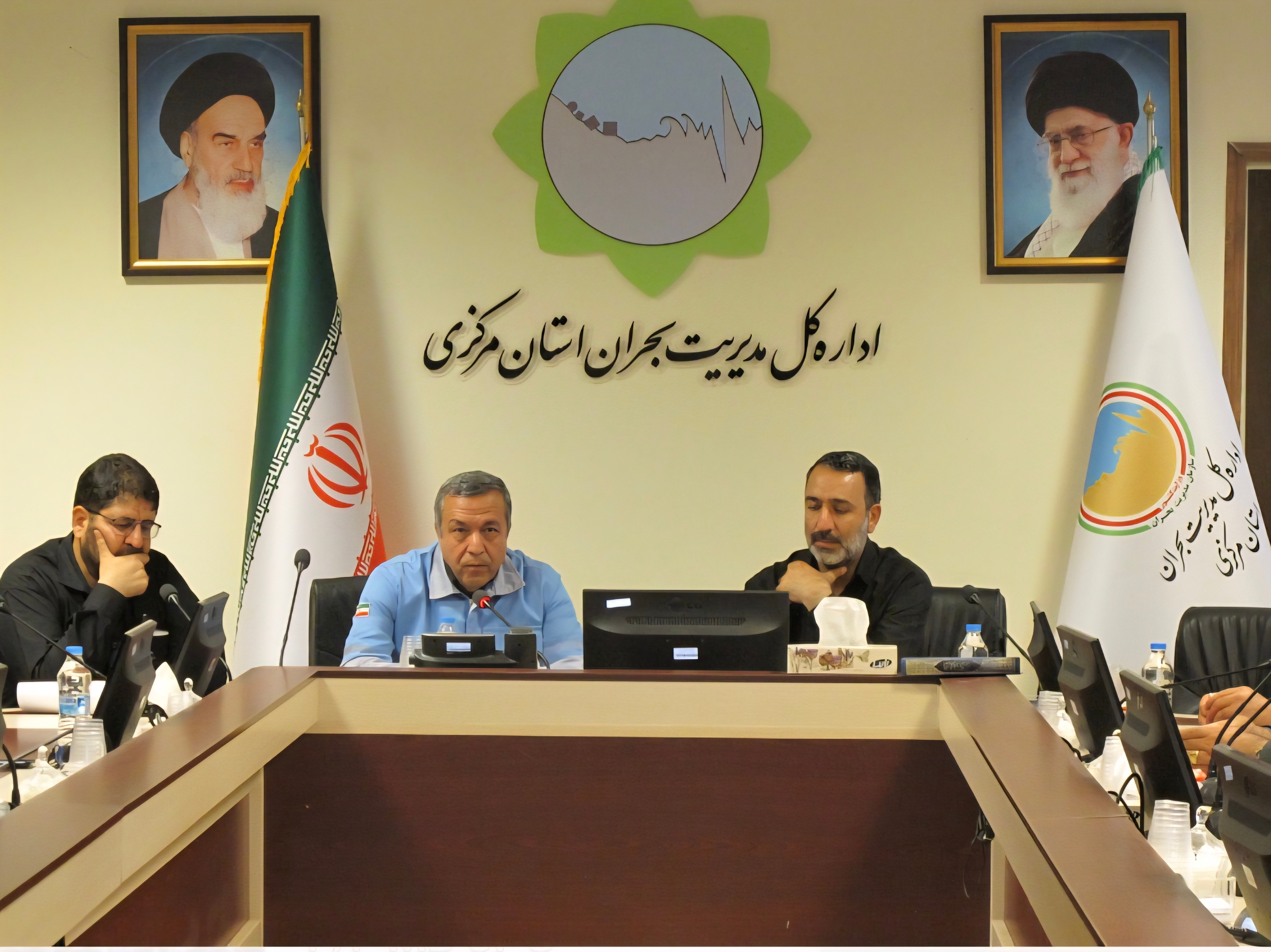 حضور سردار عمو مهدی فرمانده محترم سپاه روح الله استان و معاون ایشان در اداره‌کل مدیریت بحران