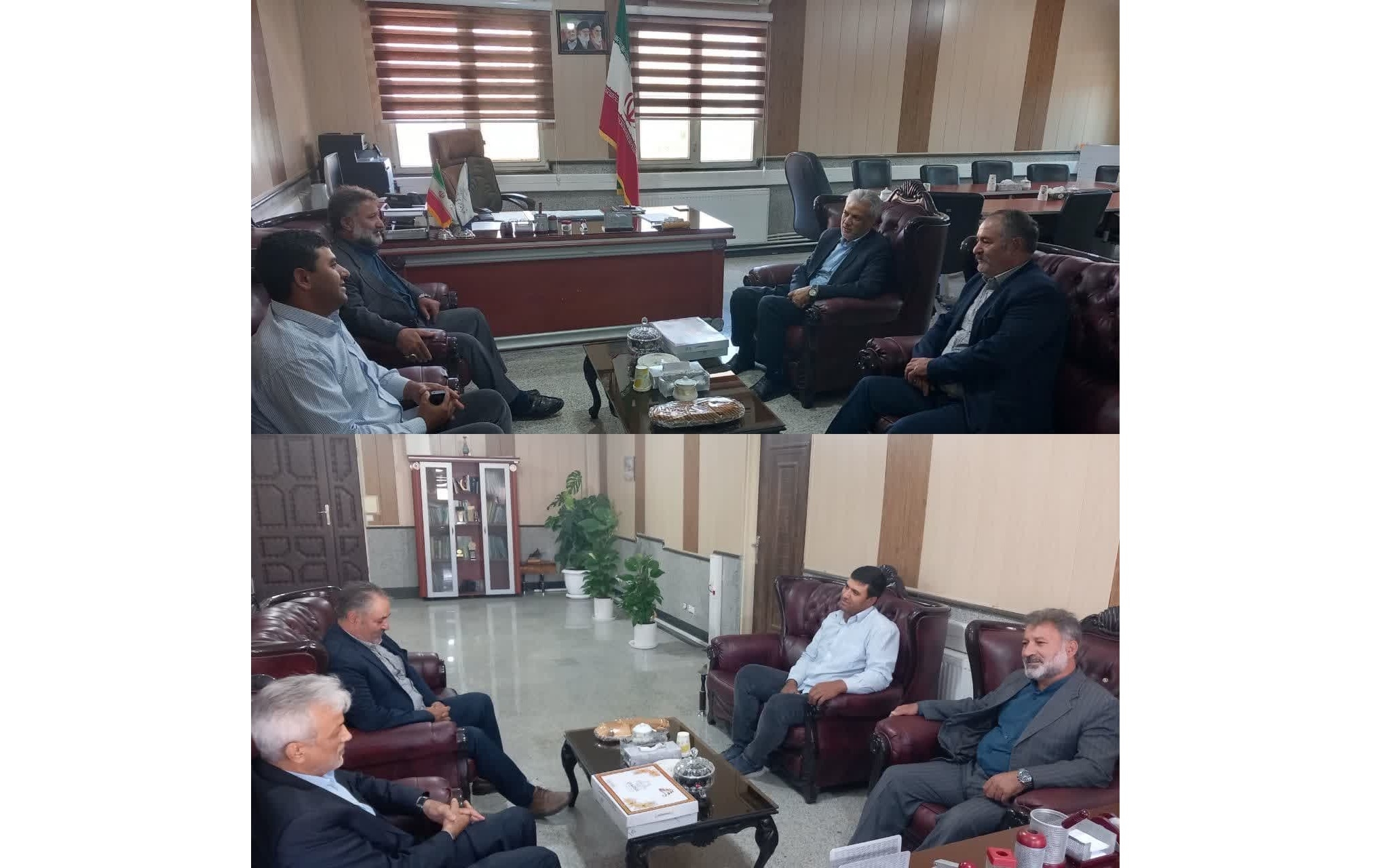 دیدار دهیار و اعضای شورای اسلامی روستای چهارحد بخش خرقان با سرپرست فرمانداری زرندیه